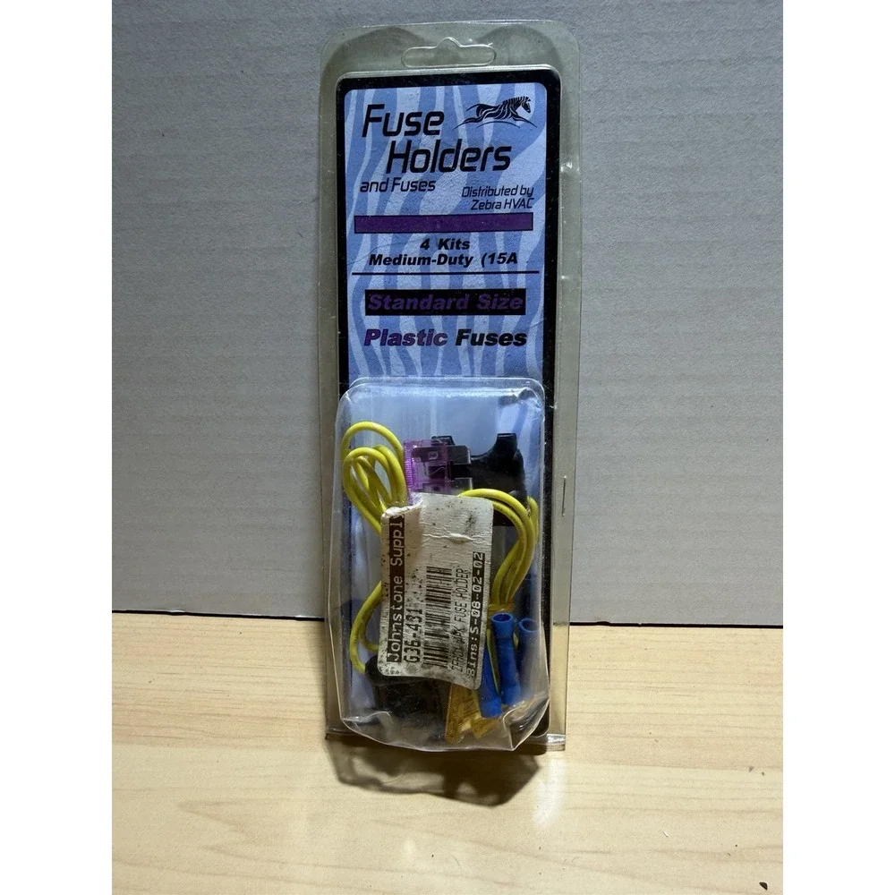 Fuse Holder And Fuses Zebra HVAC 15 amp ZFH01 G36-431 4Kits Total